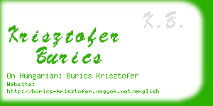 krisztofer burics business card